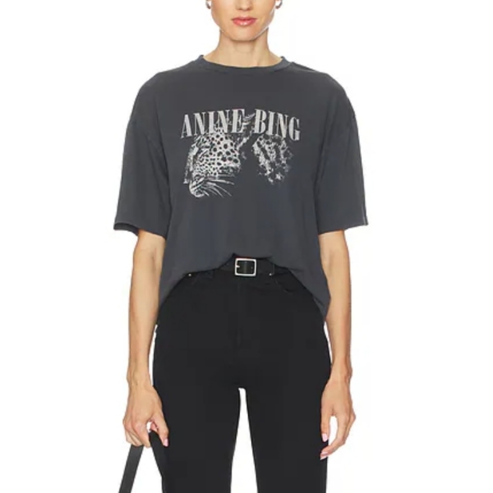 NWT Anine Bing Cohen Leopard T Shirt